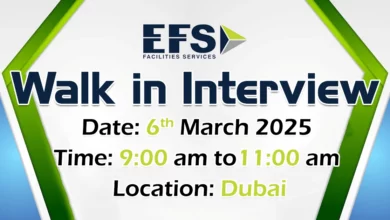 EFS Facilities Walk in Interview in Dubai