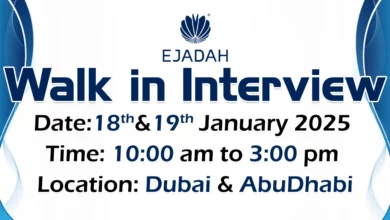 Ejadah Walk in Interview in Dubai & Abu Dhabi