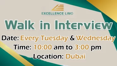 Excellence Limousine Walk in Interview in Dubai