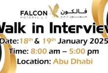 Falcon Motors Walk in Interview in Abu Dhabi