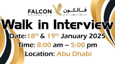 Falcon Motors Walk in Interview in Abu Dhabi