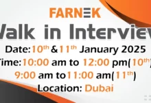 Farnek Walk in Interview in Dubai