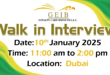 GEIB Loyalty Walk in Interview in Dubai