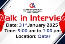 Gulf Asia Contracting Walk in Interview in Qatar