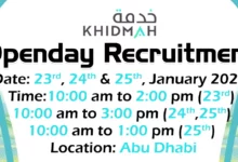 Khidmah Open Day Recruitment in Abu Dhabi