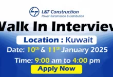 L&T Construction Walk in Interview in Kuwait