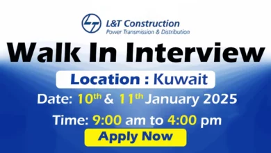 L&T Construction Walk in Interview in Kuwait