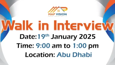 MAP Vision Walk in Interview in Abu Dhabi