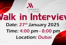 Marriott Hotel Walk in Interview in Dubai