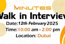 Minutes Walk in Interview in Dubai