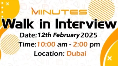 Minutes Walk in Interview in Dubai