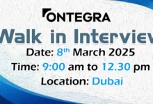 Ontegra Walk in Interview in Dubai