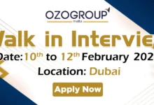 Ozo Group Walk in Interview in Dubai