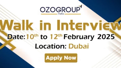 Ozo Group Walk in Interview in Dubai