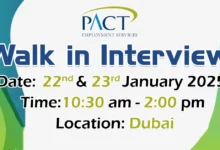 PACT Walk in Interview in Dubai