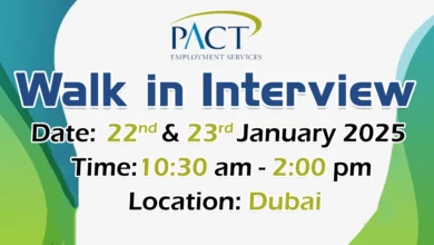 PACT Walk in Interview in Dubai