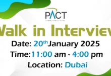 PACT Walk in Interview in Dubai