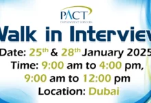 PACT Walk in Interview in Dubai