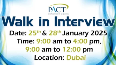 PACT Walk in Interview in Dubai