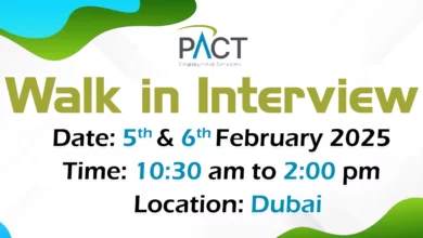 PACT Walk in Interview in Dubai