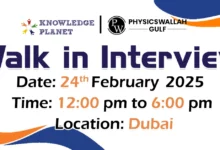 Physics Wallah Gulf Walk in Interview in Dubai