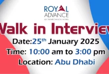 Royal Advance Walk in Interview in Abu Dhabi