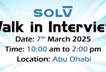 SOLV Group Walk in Interview in Abu Dhabi