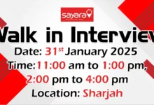 Sayara Walk in Interview in Sharjah