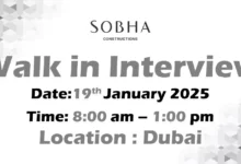 Sobha Construction Walk in Interview in Dubai