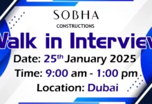 Sobha Construction Walk in Interview in Dubai