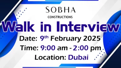 Sobha Construction Walk in Interview in Dubai