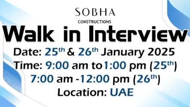 Sobha Construction Walk in Interview in UAE