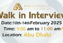 Star Services Walk in Interview in Abu Dhabi