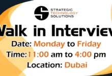 Strategic Technology Walk in Interview in Dubai