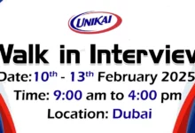 Unikai Foods Walk in Interview in Dubai