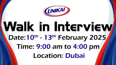 Unikai Foods Walk in Interview in Dubai