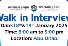 United Al Saqer Walk in Interview in Abu Dhabi