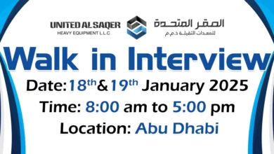 United Al Saqer Walk in Interview in Abu Dhabi