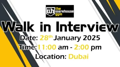 Warehouse Gym Walk in Interview in Dubai