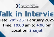 Xad Technologies Walk in Interview in Sharjah