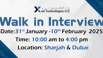 Xad Technologies Walk in Interview in Sharjah & Dubai