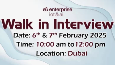 e& enterprise Walk in Interview in Dubai