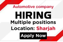 Automotive Company Recruitments in Sharjah