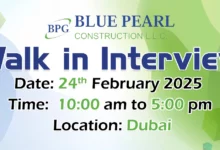 Blue Pearl Construction Walk in Interview in Dubai