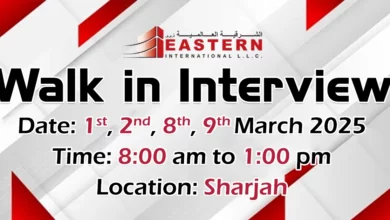 Eastern International Walk in Interview in Sharjah