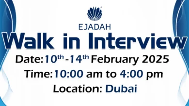 Ejadah Walk in Interview in Dubai