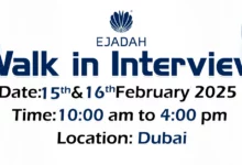 Ejadah Walk in Interview in Dubai