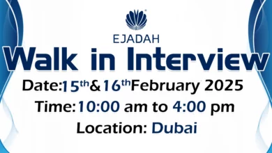 Ejadah Walk in Interview in Dubai