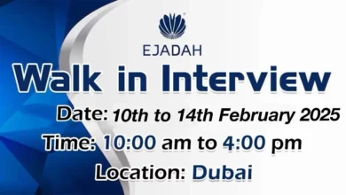 Ejadah Walk in Interview in Dubai