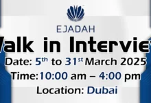 Ejadah Walk in Interview in Dubai